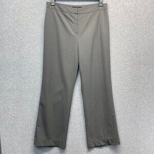 Lafayette 148 Stretch Wool Pants Womens 10 Gray Trousers Straight Leg